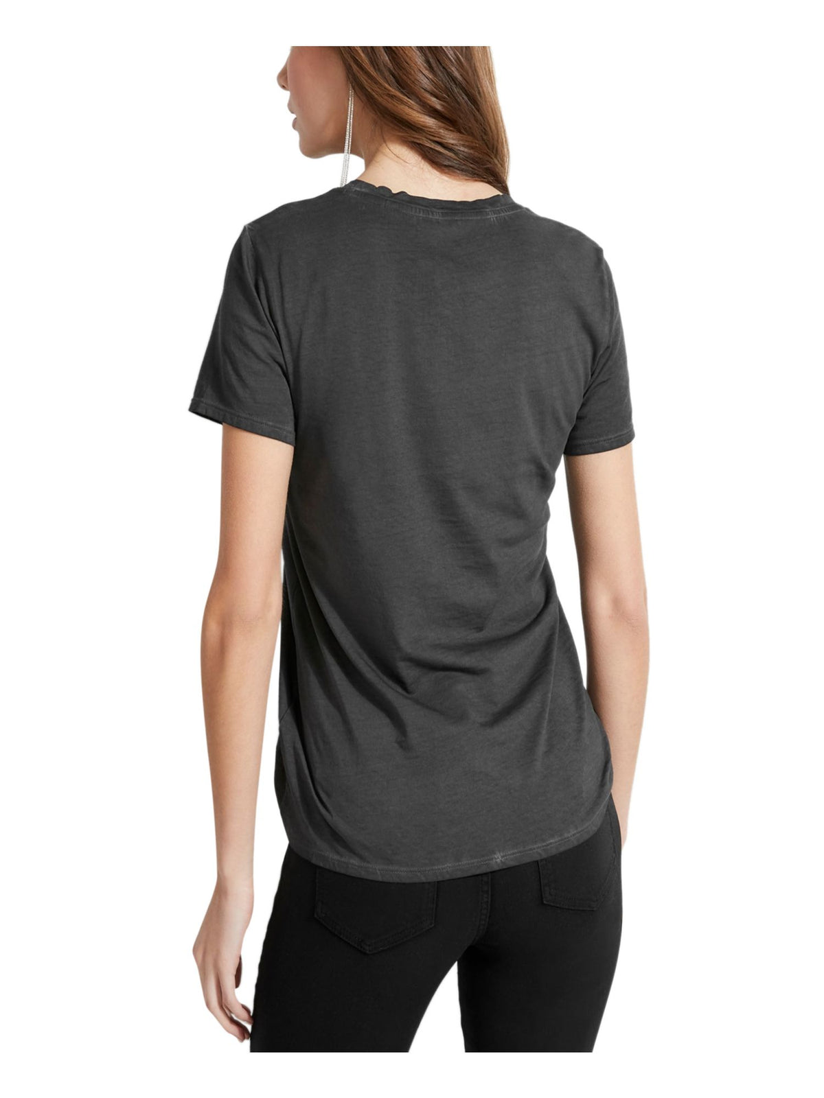 Guess Women's Graphic T-Shirt Graphc Embellished Black Size Small