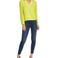 Vince Camuto Women's Long Sleeve V Neck Faux Wrap Top GreenSize XL