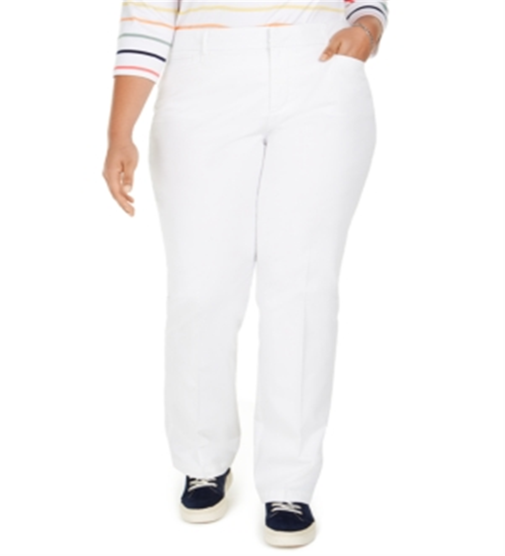 Charter Club Women's  Plus Size Midnight Trouser Jeans  White Size 24W