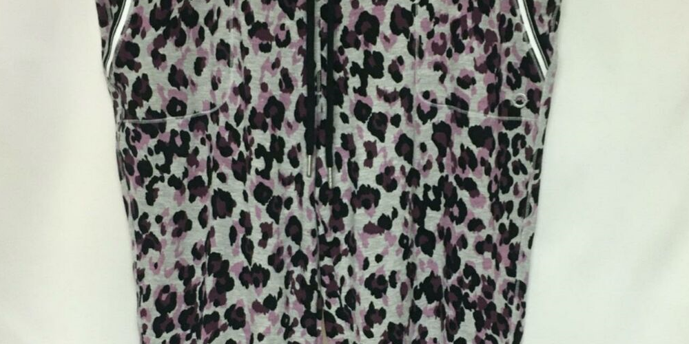 Calvin Klein Women's Leopard Performance Joggers Gray Size 2XL