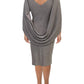 Betsy & Adam Women's Plus Sheath Shimmer Capel Dress Brown Size 18W