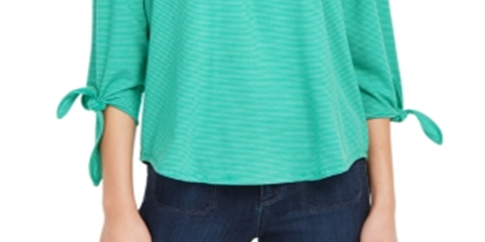 Maison Jules Women's Off-the-Shoulder Top  Green Size XS
