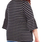 NY Collection Women's Plus Size Crochet-Trimmed Stri Navy Lunastripe Size 1X