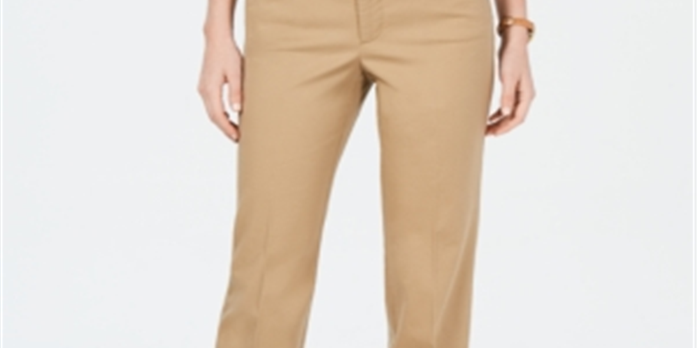 Charter Club Women's Petite Denim Trousers Perfect Khaki Size 2P