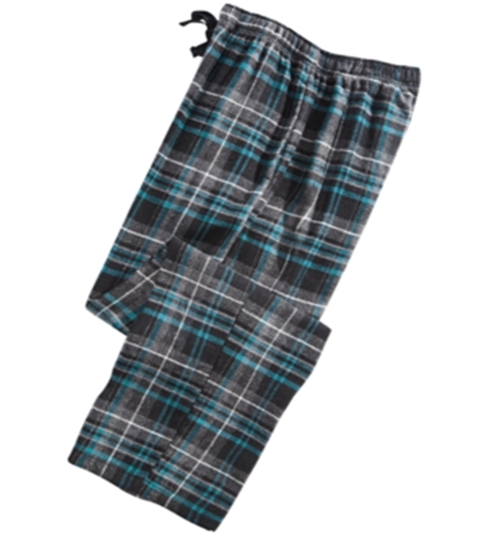 Perry Ellis Men's Plaid Flannel Pajama Pants -Gray Size X-Large