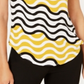 Alfani Women's Printed T-Shirt Wave City Yellow Size Small