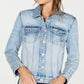 INC Women's Button Down Jacket Blue Size XL