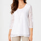 JM Collection Women's  Petite Overlay Necklace Top Bright White Size Petite S