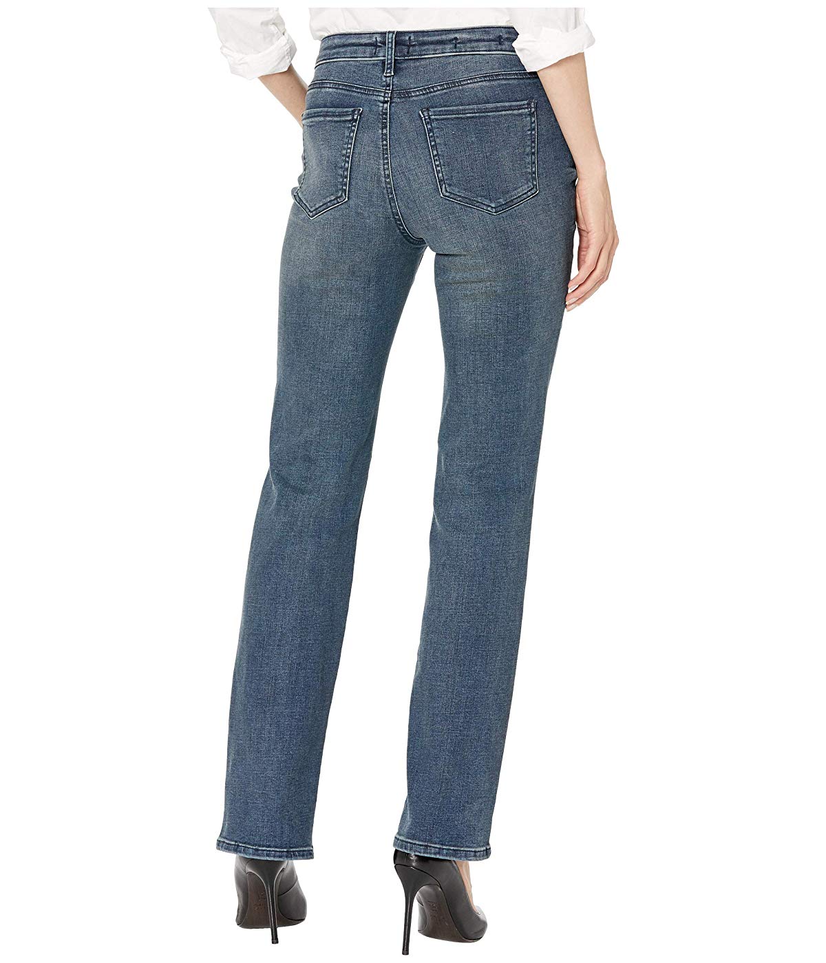 NYDJ Women's Marilyn Straight Jeans in Lombard  Blue Size 4