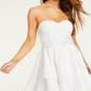 B Darlin Women's  Short Party Fit Flare Dress Juniors  White Size 13/14