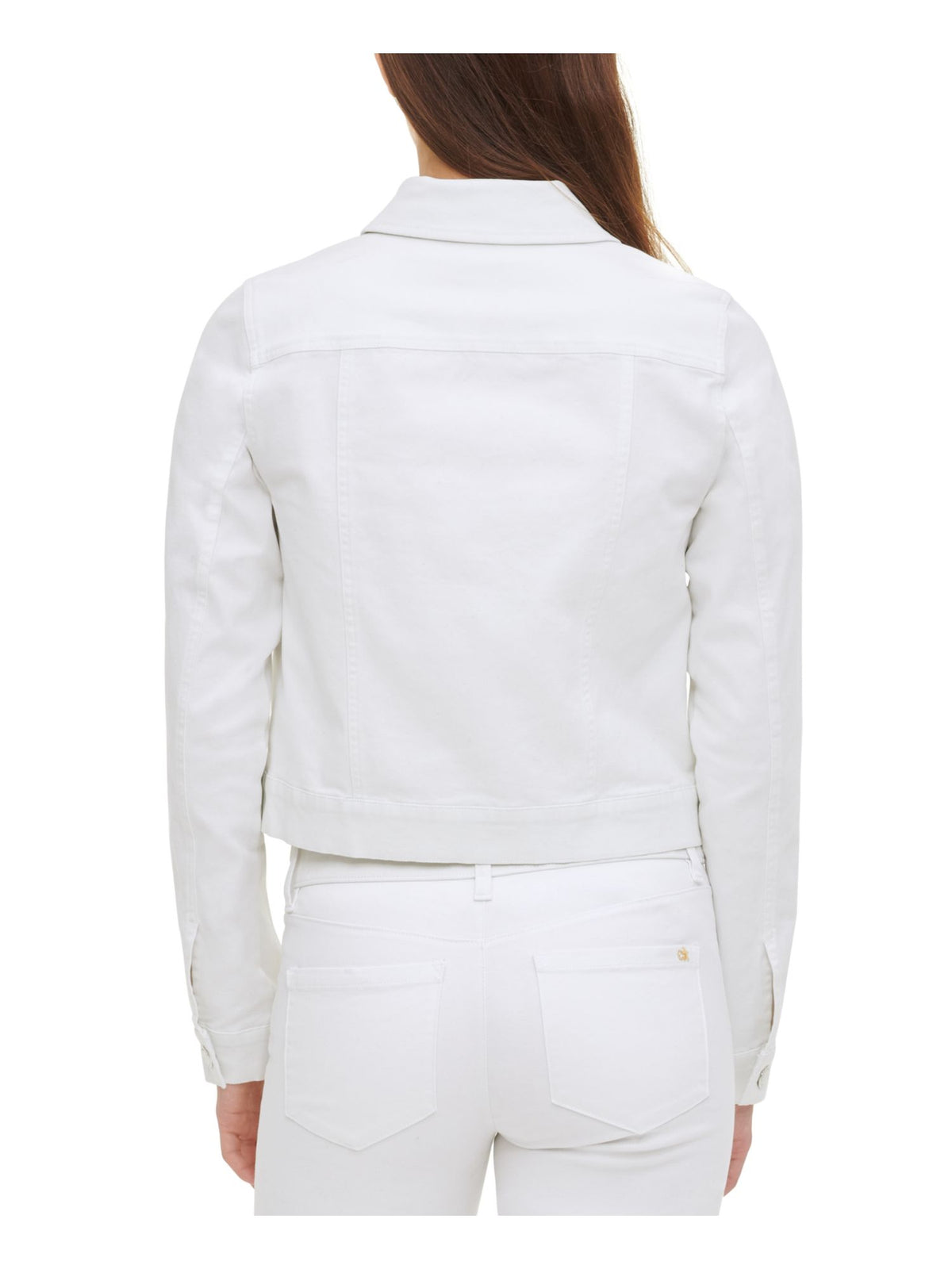 Calvin Klein Women's Denim Jacket White Size XL