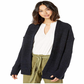 Free People Women's Open Cardigans High Hopes Open Cardigan Black Size Large