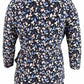 Anne Klein Women's Printed Tie-Waist Top Black/Blue Combo Size XXS