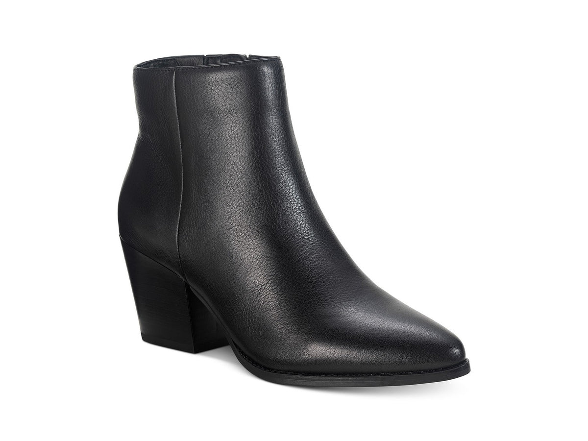 American Rag Eryn Leather Booties Black Leather Black Size 6.5 M