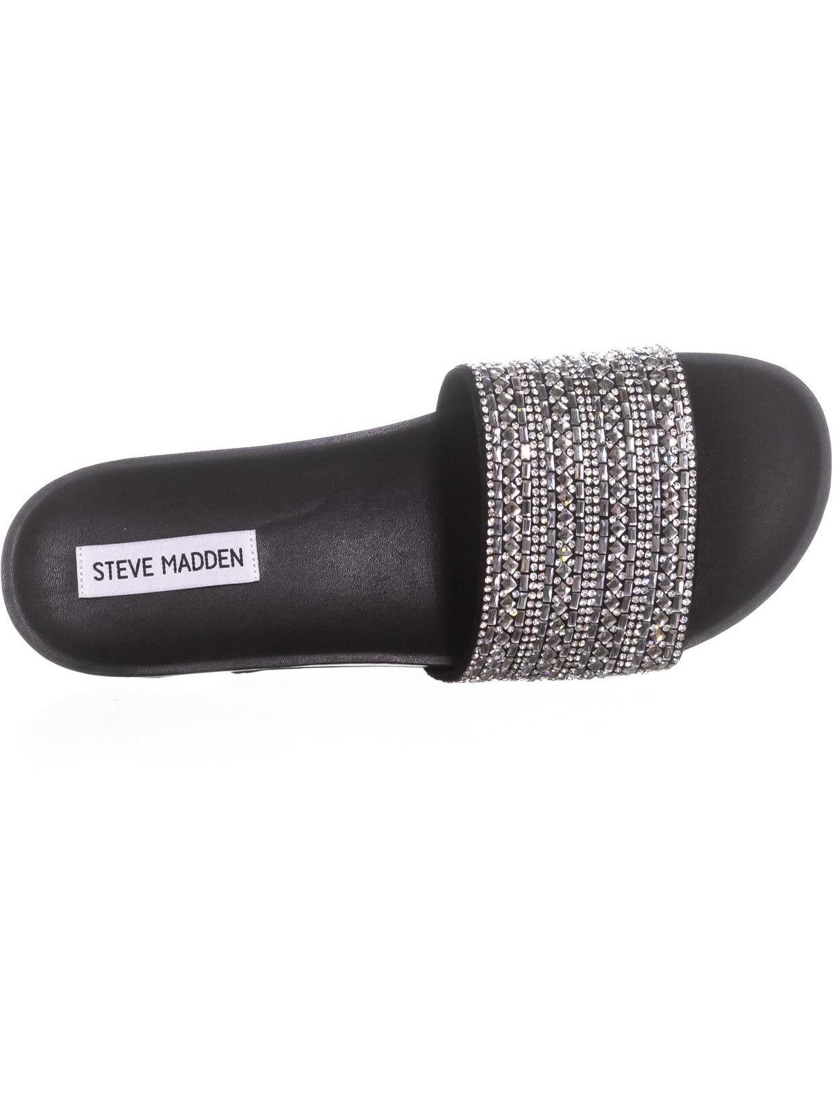 Steve Madden Women's Dazzle Embellished Sandals Black Size 7 M