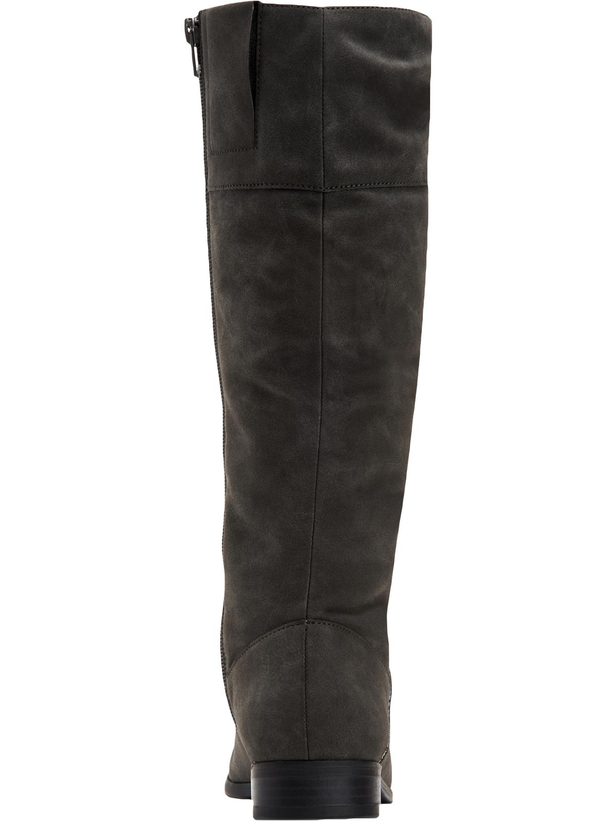 Style & Co Women's Ruched at Shaft Round Toe Zip up Boots Gray Size 6 M
