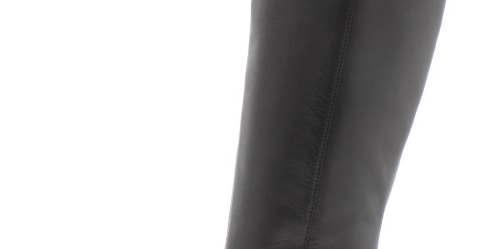 Bandolino Womens Lella Solid Almond Toe Knee-High Boots Black Size 6 M