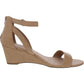 Sun + Stone Women's Jossie Faux Suede Wedge Sandals Tan Size 11 M