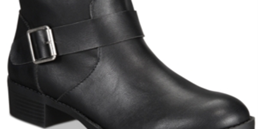 Style & Co Women's Gianara Moto Shoes Black Size 8.5 M