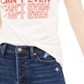 Love Tribe Junior's I Can't Even Graphic T-Shirt White Size Large