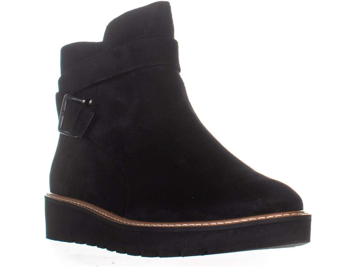 Naturalizer Women's Aster Leather Closed Toe Ankle Fashion Boots Black Size 9 W