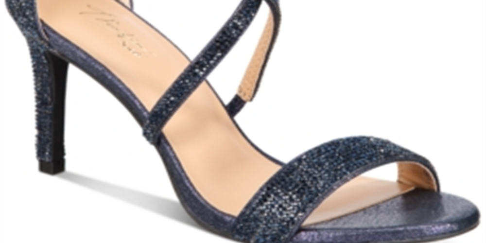 Thalia Sodi Women's Darria Strappy Sandals  Shoes Navy Size 7M