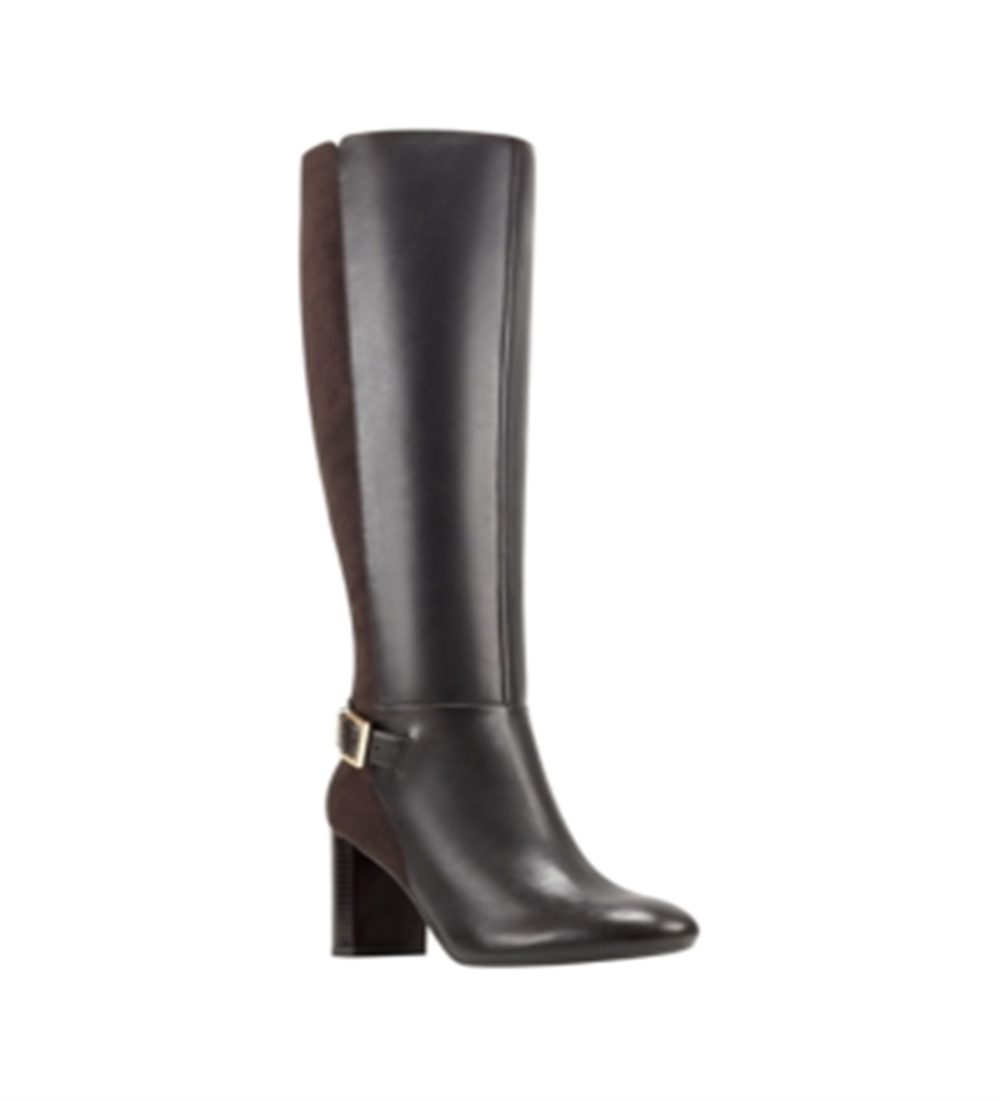 Bandolino Womens Bilya Leather Knee-High Riding Boots Brown 9.5 M