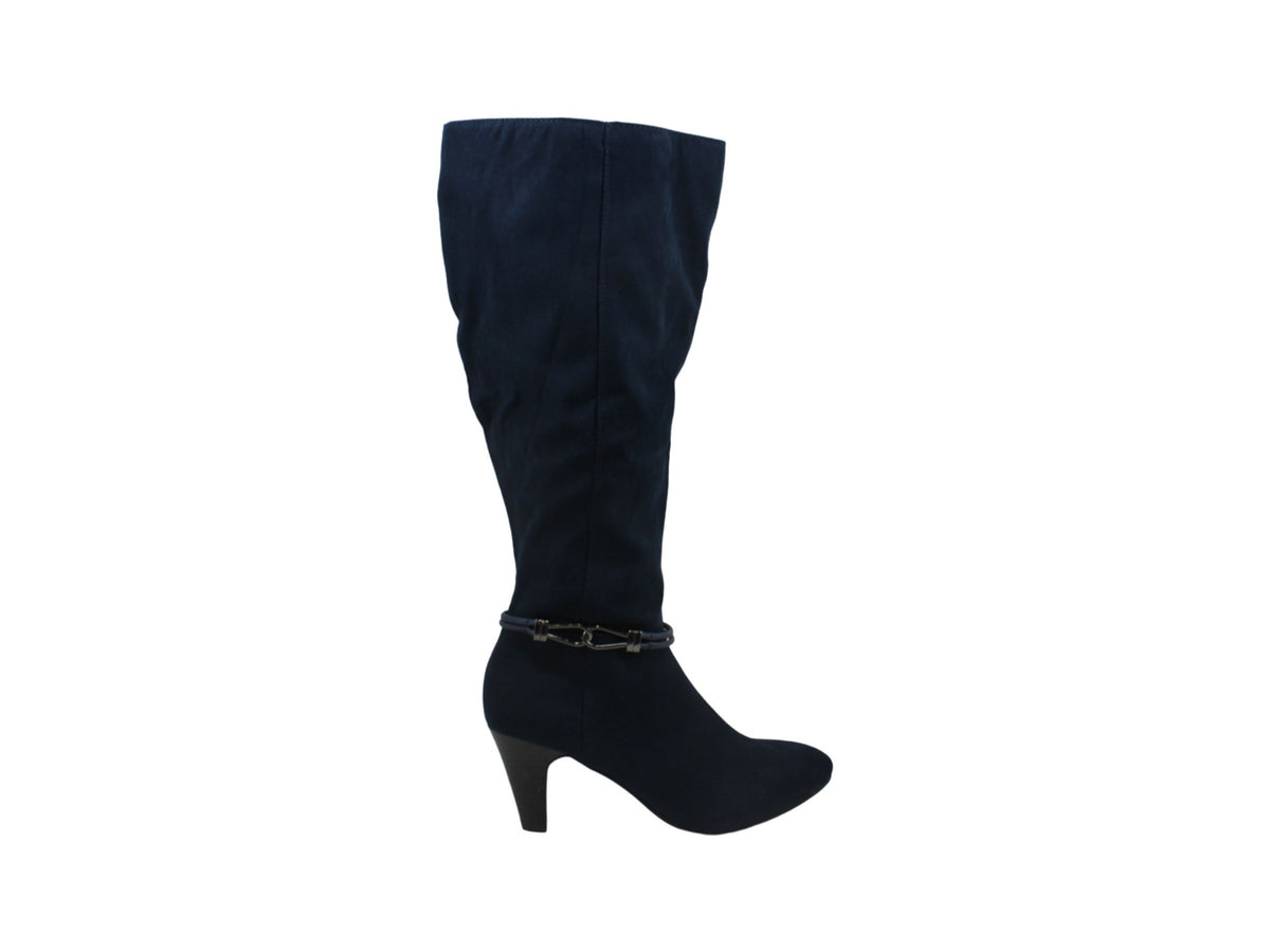 Karen Scott Women's Hollee Wide Calf Dress Boots Blue Size 6M