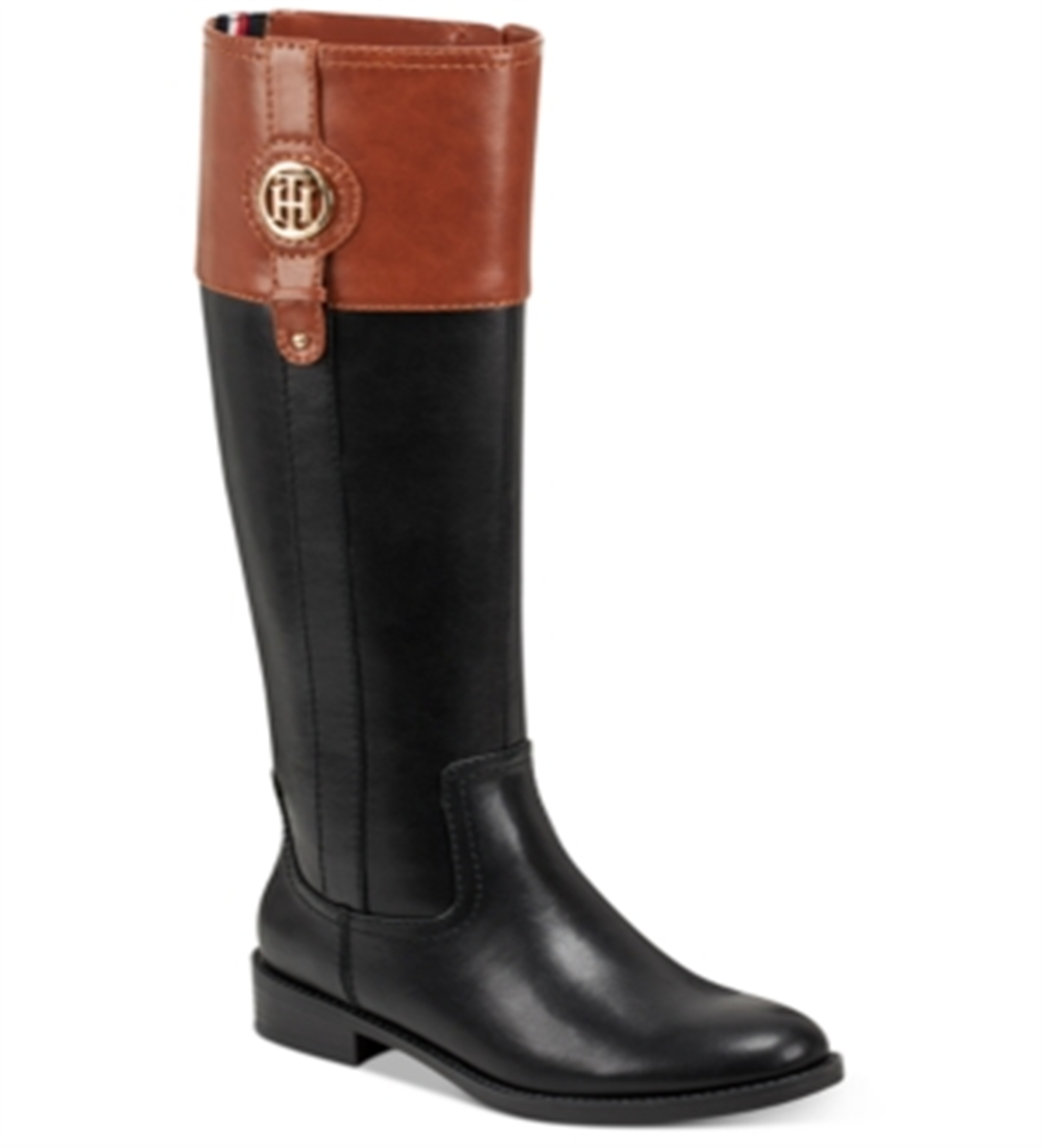 Tommy Hilfiger Women's Knee High Riding Boots Black Size 9 MW