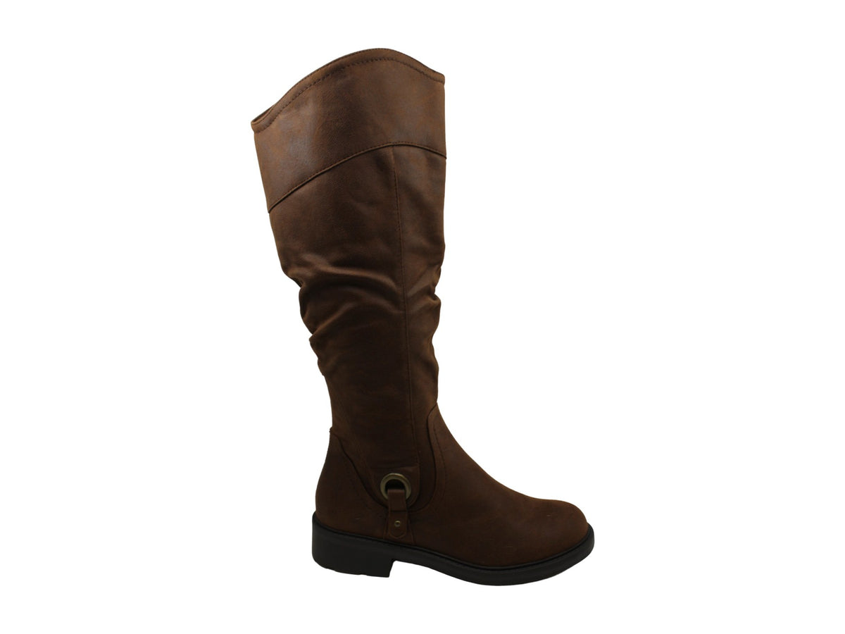 Baretraps Women's Chaya Leather Closed Toe Knee Brush Brown Size 6.5 M