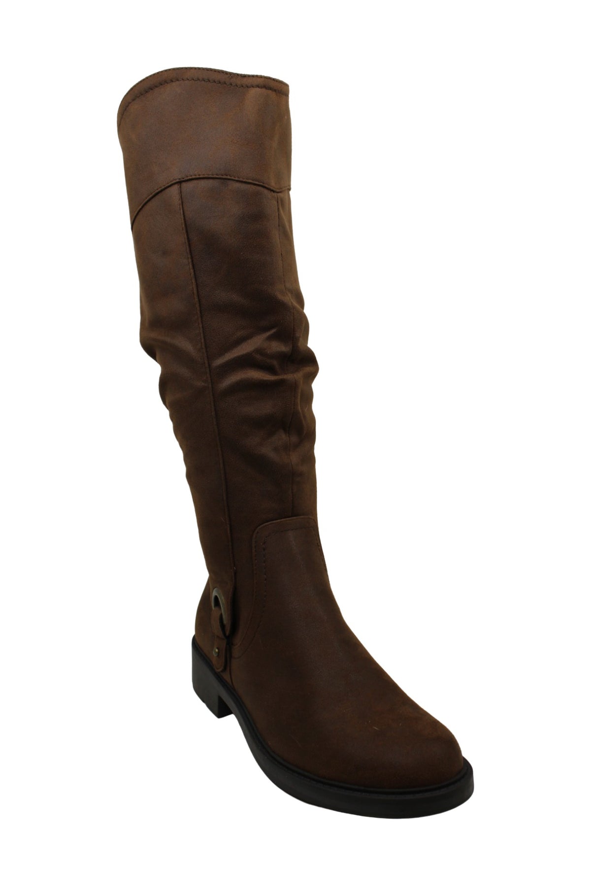 Baretraps Women's Chaya Leather Closed Toe Knee Brush Brown Size 6.5 M