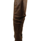 Baretraps Women's Chaya Leather Closed Toe Knee Brush Brown Size 6.5 M