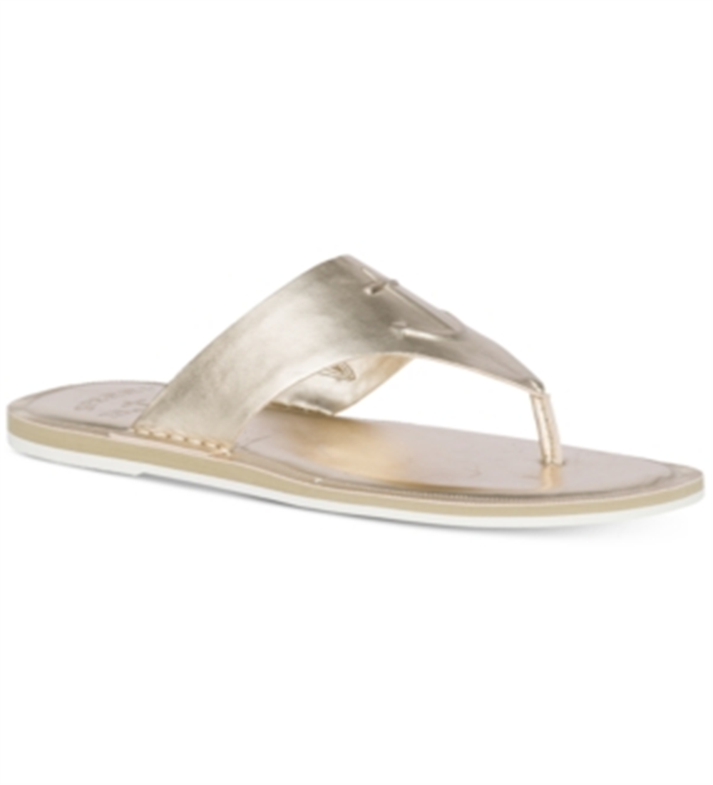 Sperry Women's Seaport Thong Leather Open Toe Casual Pu/Platinum Gray Size 8 M