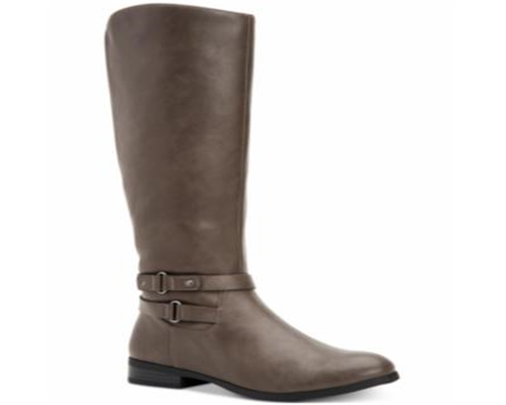 Style & Co. Women's Kindellp Fabric Closed Toe Knee High Fashion Brown Size 8 M