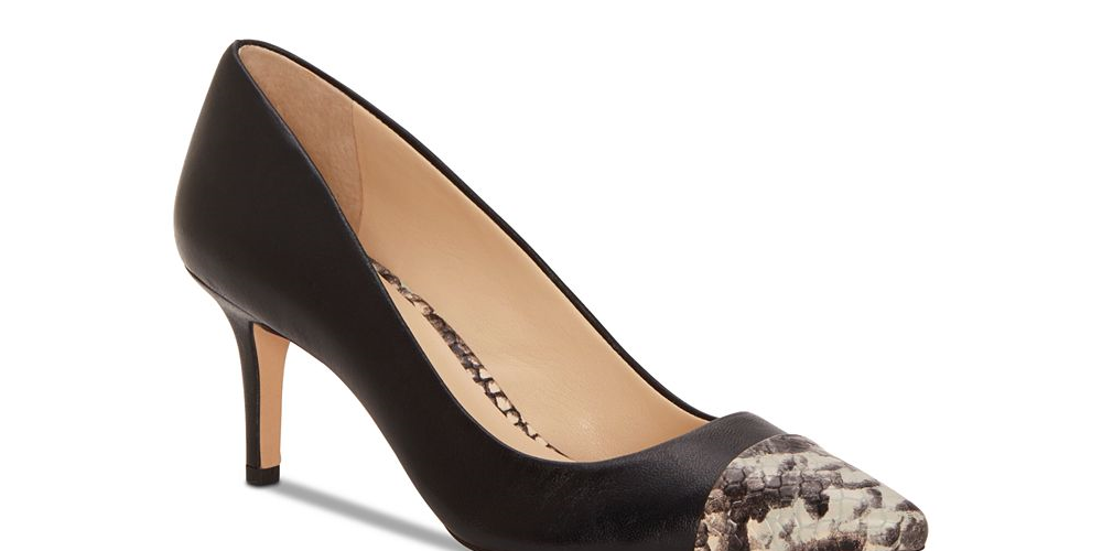 Enzo Angiolini Women's Donata Leather Pointed Toe Classic Pumps Black Size 9.5M