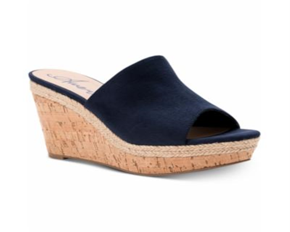 American Rag Women's Shira Peep Toe Special Occasion Platform Sandals Blue Size 8 M