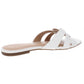 INC International Concepts Women's Padded Woven Breathable Gargi Square Toe Slip on White Size 8 M