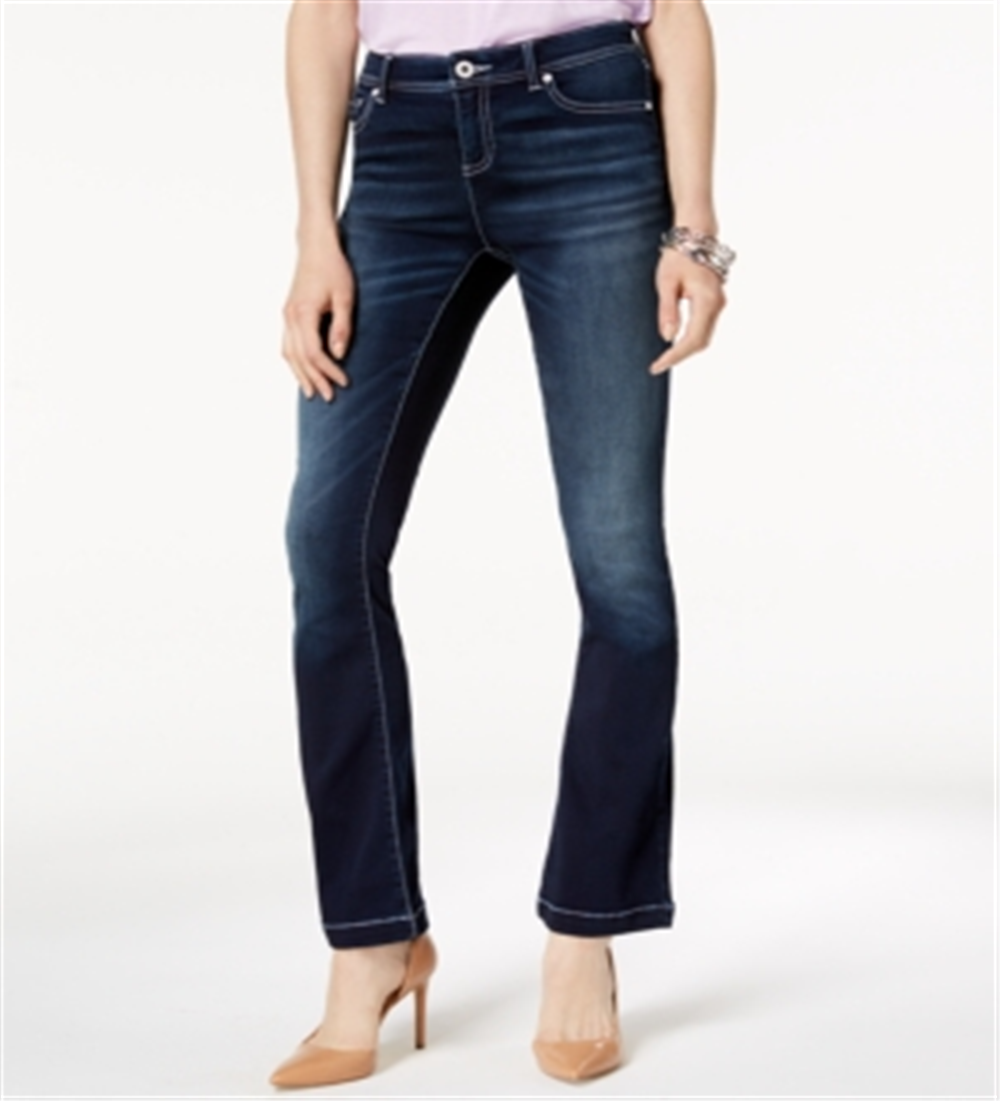 INC International Concepts Women's Petite Bootcut Jeans  Blue Size 6 P