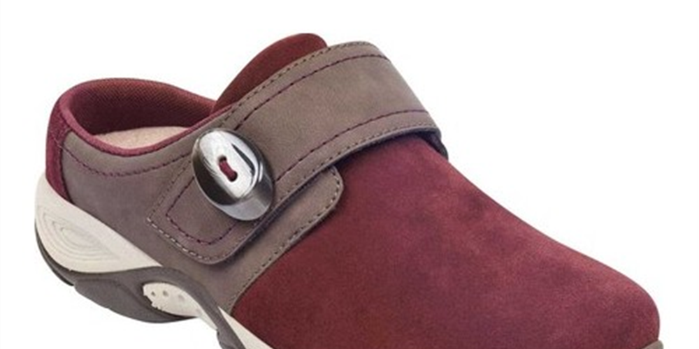 Easy Spirit Women's Strap Equip Suede Mule Shoes Red Size 6.5 M