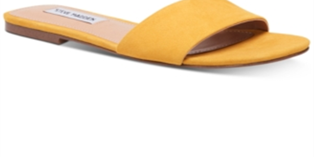 Steve Madden Women's BEV Mustard Suede Sandal Size 8