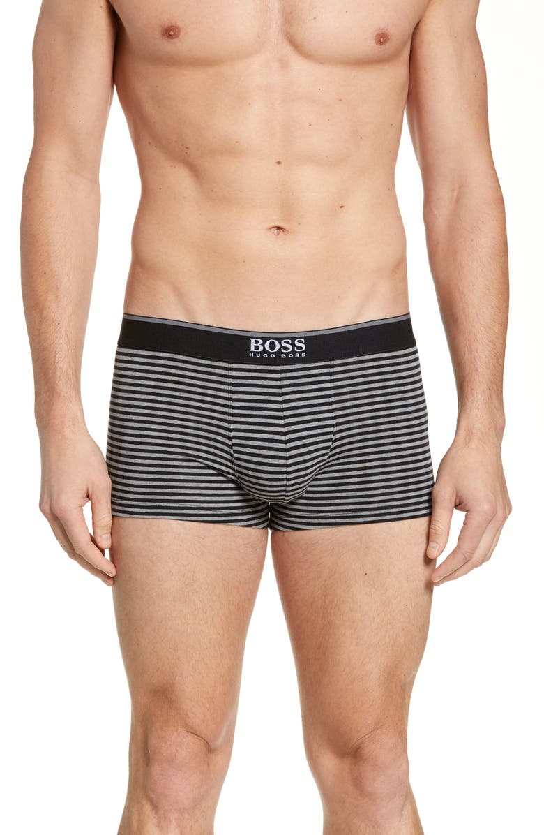 Hugo Boss Men's Striped Trunks Gray Size X-Large