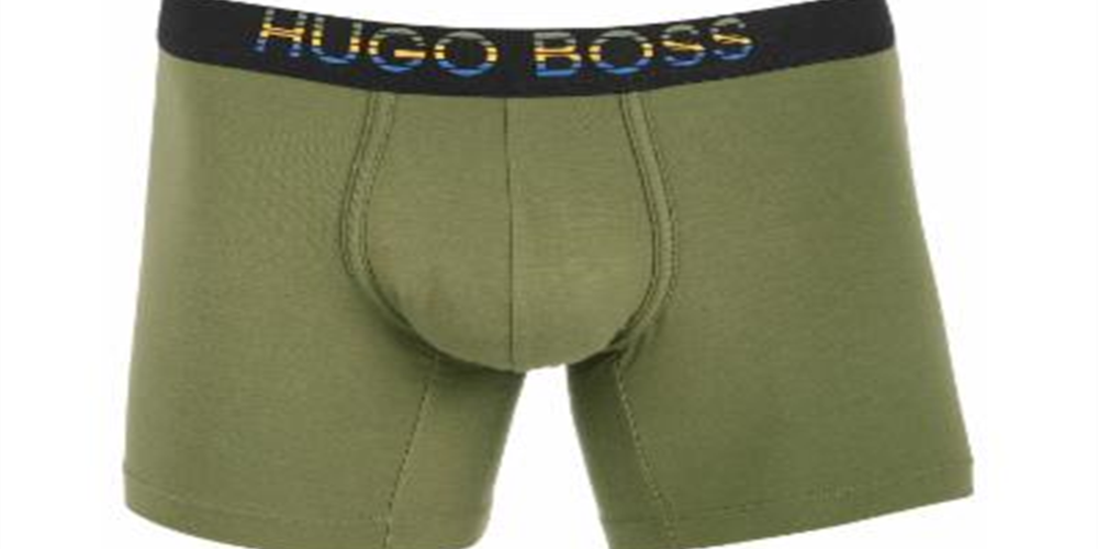 Hugo Boss Men's Underwear  Boxer Brief Logo Elastic Green Size Medium