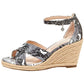 Nanette Lepore Women's Quirky Leather Peep Toe Casual Ankle Strap Sandals Gray Size 9