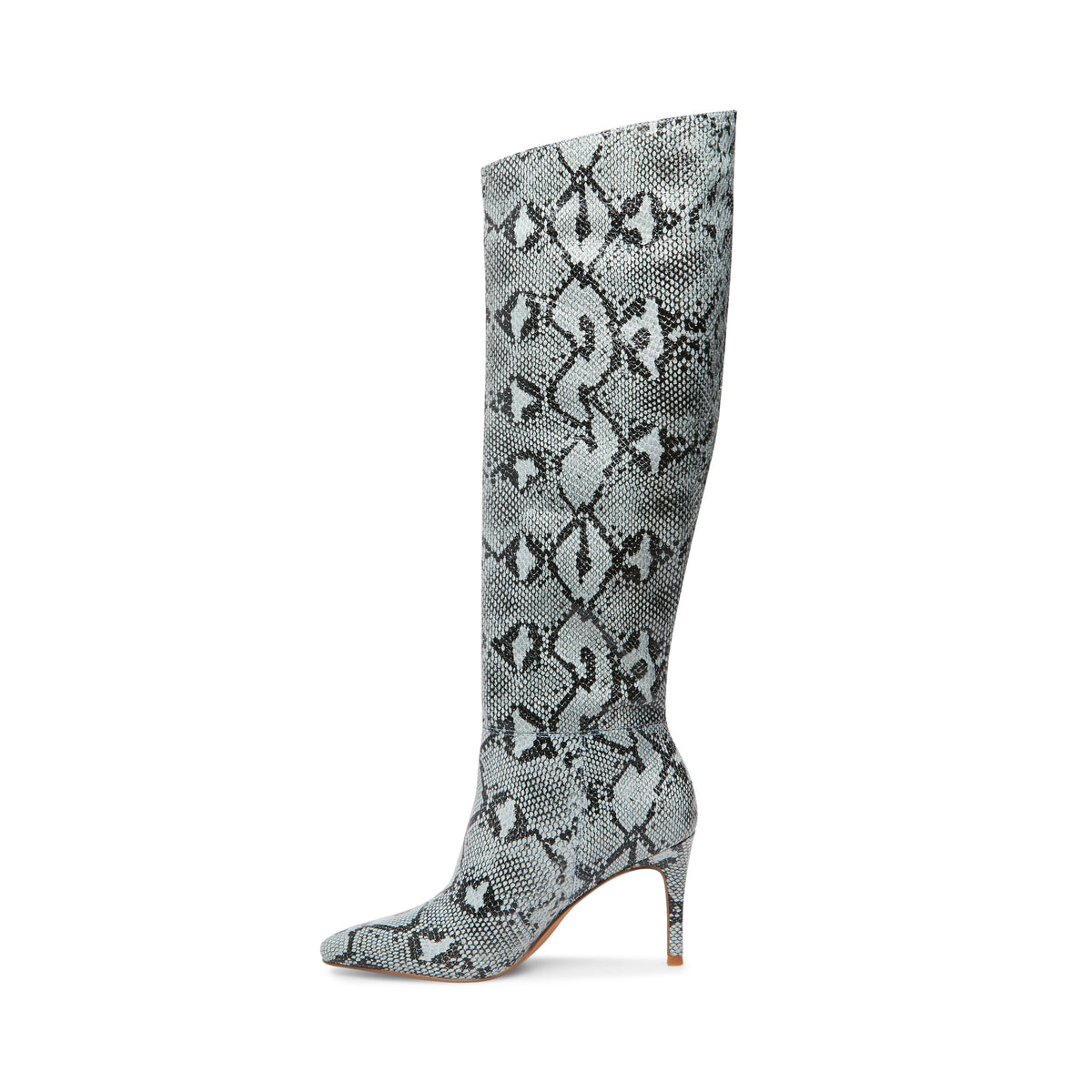 Steve Madden Women's Snakeskin Padded Kimari Pointed Toe Stiletto Boots  Blue Size 6.5 M