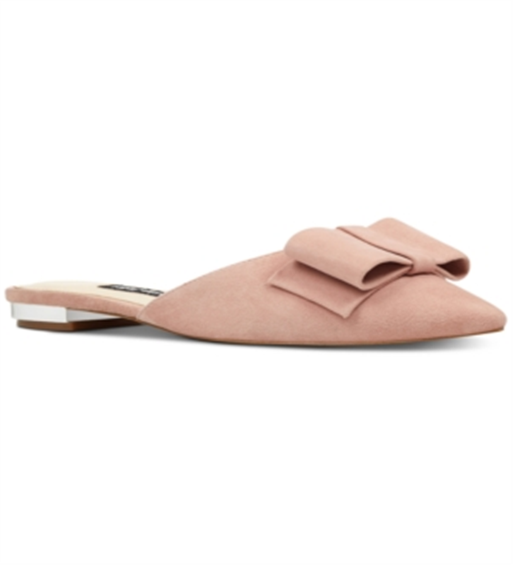 Nine West Women's Fia Slip on Evening Flats Suede Pink Size 8 M