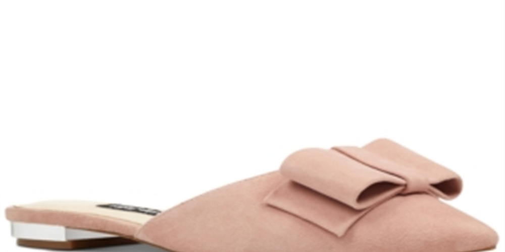 Nine West Women's Fia Slip on Evening Flats Suede Pink Size 8 M