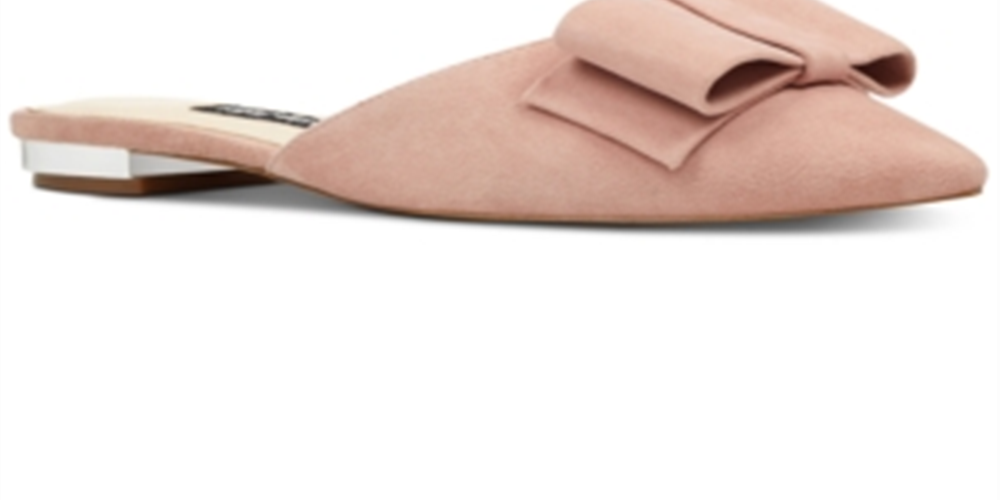 Nine West Women's Fia Slip on Evening Flats Suede Pink Size 8 M