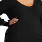 Ralph Lauren Women's Plus Buttoned Cuff Long Sleeve Sweater Black Size 3X