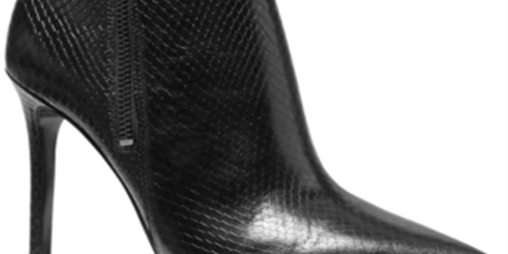 Michael Kors Women's Keke Python Embossed Leather Boot Black Size 10