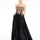Blondie Nites Junior's Embroidered Front Corset Back Ball Gown Black Size 9